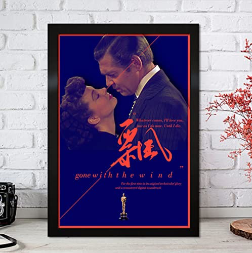 BOBSLA Poster Vom Winde Verweht Poster Retro Movie Poster Wall Art Leinwand Malerei Poster Und Drucke Home Decor 50X70Cm Kein Rahmen