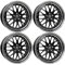 4x MB Design Felgen LV1 8.5Jx19 ET45 5x112 Glanzschwarz poliert kompatibel mit VW Beetle E-Golf EOS Golf ID.3 Jetta Passat Tiguan Touran T-Roc T