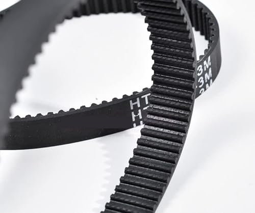 GatherTOOL 1 Stück HTD-3M Gummi-Zahnriemen mit geschlossenem Regelkreis, Übertragungsriemen 3M-225-10, Umfang 255 mm, 384, individuelle Breite 8, 9, 10, 15, 17 mm (Size : 3M-255-15)