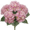 Hollyone Mazzo di Ortensie Rosa Artificiali, Grande Bouquet di Ortensie Finte in Seta Sintetica per Decorazione Della Casa, Composizione Floreale, Matrimonio, Bouquet di Fiori, Soggiorno, Decorazioni