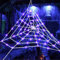 Halloween Deko Lichterkette Garten Riesen Spinnennetz mit LED-Lichter,Halloween Dekoration Riesen Spinnennetz Garten Deko Außen Riesenspinne für Party Indoor Outdoor Halloween Dekolichter (Netz)