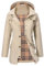 UMIPUBO Imperméables Vestes pour Femme Longue Manteau à Capuche Imperméable Coupe-Vent Zip Poncho d'Extérieur Coupe Vent Veste de Pluie Printemps Automne (Kaki, S)