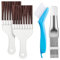 Lot de 4 peignes à lamelles pour sèche-linge - Brosse de nettoyage pour sèche-linge - Pour climatiseur, condensateur, palmes de climatisation, réfrigérateurs