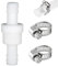 Rückschlagventil Waschmaschine, Rückflussverhinderer, Y Stück Waschmaschine Trockner, Alriedy 10 mm Inline Rückschlagventil Mit 2 Schlauchschellen, Für Wasser Flüssigluft Kraftstoff Gas