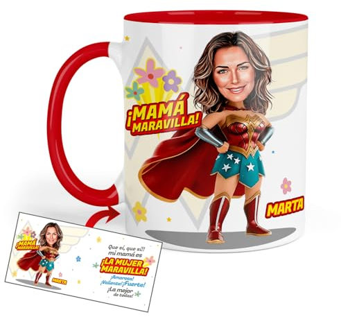 Kembilove Taza super mama | Regalo mujer | Taza mama primeriza | Tazas personalizadas | Desayuno dia de la madre | Regalo original madre (Modelo 1)