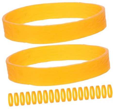 UPKOCH 20 Stück Snowboardbindung Skibindung Bremshalter Snowboardbremsbänder Skibremsverschlüsse Skibremshaltebänder Bremshaltegurte Skibremsleine Gummi Orange