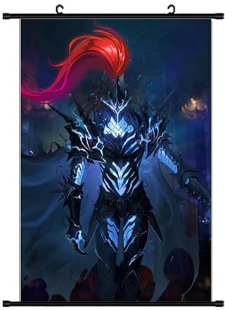 DEXSHUN Sung Jin Woo Poster Anime Cha Hae-In Hängendes Gemälde 60x40cm Anime-Rollbild Anime Figuren Videospiel Scroll Stoff Poster für Wanddekoration Raumdekoration