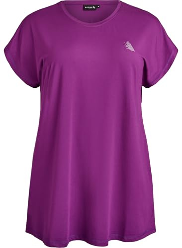 Zizzi Active by Damen Große Größen Lang T-Shirt Kurze Ärmel Größe Gr XL Charisma