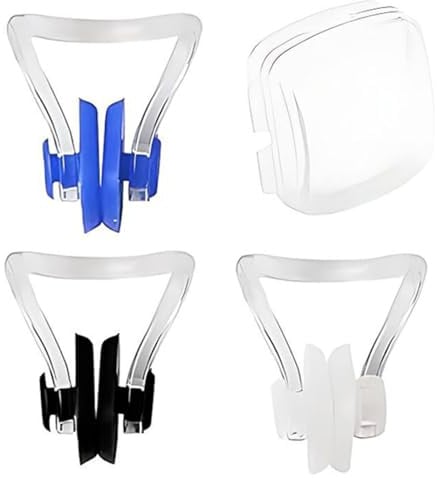 GILWUMO Set de 3 Pince-Nez en Silicone pour Nager – Unisexe pour Adultes & Enfants, Pince-Nez Sous-Marin Souple pour Débutants, Entraînement & Natation Professionnelle (Noir, Blanc, Bleu)