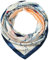 corciova 35 x 35 Große Bandana Frauen Satin Krawatte Quadrat Stirnband Seide Wie Haar Schal Wrap Kopftuch Preußisch Blau Beige Bäume