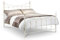 Julian Bowen Rebecca Bed, Metal, Stone White Satin, King