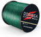 Dorisea Extreme Braid - Lenza da pesca intrecciata in 100% Pe, test 2,7-259,5 kg, 500 m, resistente all'abrasione, incredibile Superline Zero Stretch, diametro piccolo (verde muschio, 6,8 kg/0,18 mm)