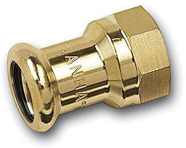 SANHA Manchon intermédiaire F/F en cuivre à sertir taraudé - PURAPRESS série 8270G 16x3/4 - Raccord et tube