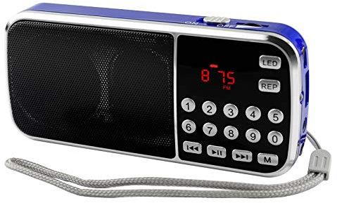 BW L-088 Mini Radio Multifunción Tarjeta Altavoz Soporte TF Cassette con función de Linterna para la Familia