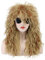 Karlery Men Women Long Curly Orange Mix Blonde 70s Heavy Metal Rocker Mullet Wig 80s Costume Anime Wig