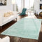 TT Home Teppich Handgetuftet Modern Qualität Edel Viskose Schimmer Glanz Pastell Grün, Größe:80x150 cm