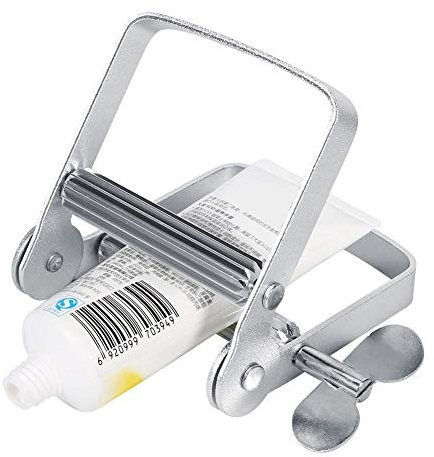 lyrlody Zahnpastaspender, Alu Zahnpasta Quetscher Tuben Ausdrücker Tubenquetscher Ausquetscher Zahnpastapresse zum Auspressen von Handcreme Zahnpasta Haarfarben, 17,5 x 8,6 cm