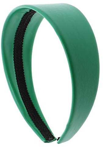 Motique Accessories Serre-tête solide en cuir de 5,1 cm de large – Vert Kelly