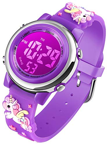 VenSten Children's Digital Sport Wrist Watch, Boys Girls Outdoor Sports Watches, LED Waterproof Electric Clock with Alarm Stopwatch – Blue
