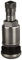 100 Stück leichte Metallventile aus Aluminium- Typ MS525 Titan/Anthrazit für Aluminiumfelgen mit 11,3 mm Felgenloch – Mutter mit SW 11 inkl. Unterlegscheibe - Beutel á 100 Stück (Silber)