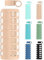 purifyou Premium 40/32 / 22/12 oz Glass Water Bottles with Volume & Times to Drink, Silicone Sleeve & Stainless Steel Lid Insert, Reusable Bottle for Fridge Water, Milk, Juice (32oz Hazelnut)