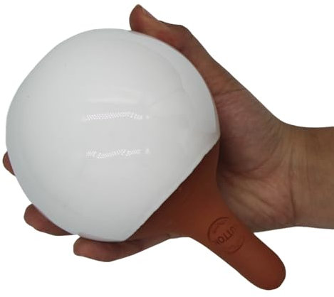 Ollas Lutton Olla Terracota para Plantar 40cl| Riego Automático y Ecológico para Plantas de Interior | Sistema de Riego Natural | OYA Terracota | Autonomía 3 Días (Blanco)