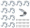 20 Pack Heavy Duty Multi-Tool Hooks Hangers, Garage Utility Storage Hooks for Home and Garage Organization - Wall Mount Anti-Slip Double Hooks for Warehouse, Garage, Sheds, Garden Tools
