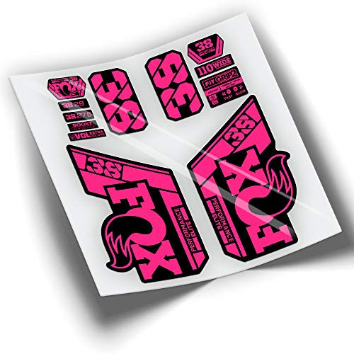 Autocollants fourche Fox 38 Performance Elite 2021 Couleurs WP435 Rose fluo