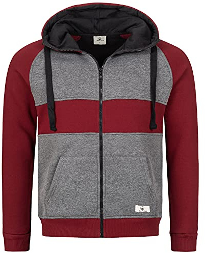 Rock Creek Sweatjacke Herren Hoodie Reißverschluss Fleece H-278 | Sweatjacke für Herren mit Kapuze und Reißverschluss, bequemer Hoodie für Alltag, Freizeit, Sport und Streetwear