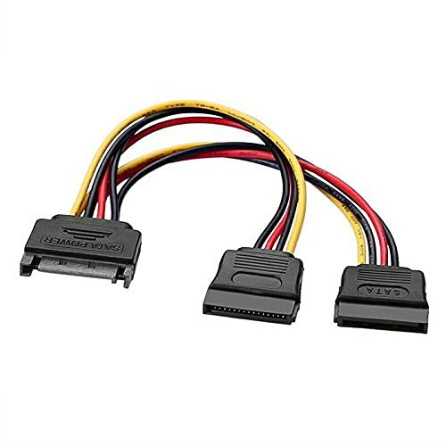 LeHang 4x 15Pin SATA mâle vers 2 SATA femelle Power Extension Y Splitter Câble Adaptateur Câble