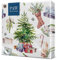 PAW - Servilletas Papel 3 Capas (33 x 33 cm) I 20 Unidades I Servilletas Navideñas I Servilletas con Diseño de Navidad, Árbol de Navidad y Regalo I Color: Christmas at Home