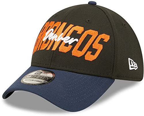 New Era 39Thirty Cap - NFL 2022 Draft Denver Broncos, Broncos de Denver, Schwarz, Small