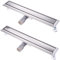 Finmrys Duschrinne 60 cm Befliesbar Edelstahl komplettset Duschablauf Extra Flach Siphon mit Geruchsstop und Haarsieb Duschabfluss Bodenablauf Größen 30cm -100cm Ablaufrinne für Badezimmer