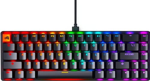 Glorious Gaming - TKL Mechanische Tastatur - Custom 65% Tastatur - Kompaktes Low-Profile - Hotswap mit Cherry Mx Style Switches - Inkl. Double Shot Tastenkappen & Linearschalter - PC Gaming Setup