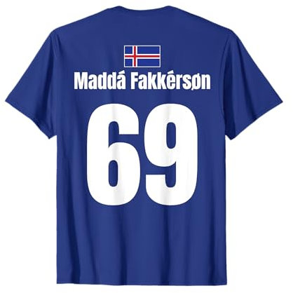 Herren Isländische Namen Auf Sauf Trikot 69 | Fussball Island Malle T-Shirt