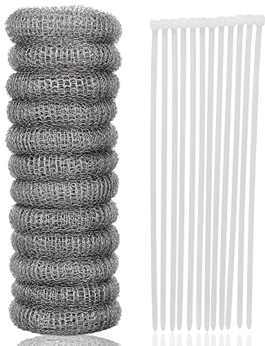 12 Stück Fusselfallen Fusselfänger für Waschmaschine, Edelstahl, Waschmaschine, Fusselfalle, Snare-Falle, Unterlegscheibe, Schlauch, Fusselfallen, Wäschegitter, Waschfilter, mit 12 Kabelbindern