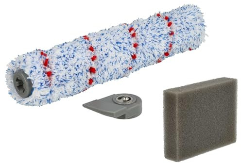 vhbw 2-tlg. Zubehör-Set kompatibel mit Leifheit Regulus Aqua PowerVac Staubsauger - Schaumstoff-Filter, Bürstenrolle