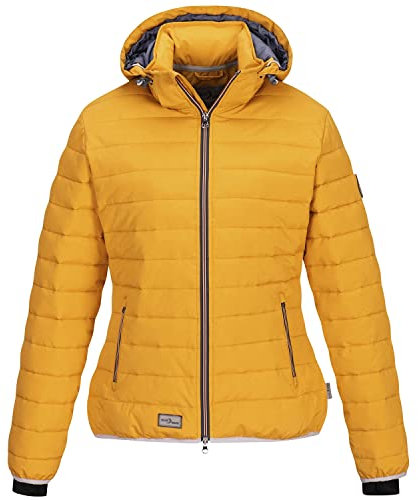 Blue Wave Damen Steppjacke Irina - Jacke gesteppt mit abnehmbarer Kapuze in Curry Größe 36
