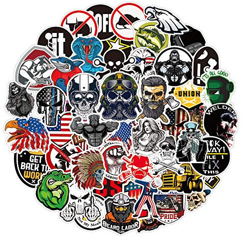 AUCEKO 100 Stück Cool Aufkleber Pack Horror Sticker Set wasserdichte Vinyl Sticker für Laptop Kinder Autos Motorrad Fahrrad Skateboard Gepäck Koffer Computer Aufkleber Graffiti Decal