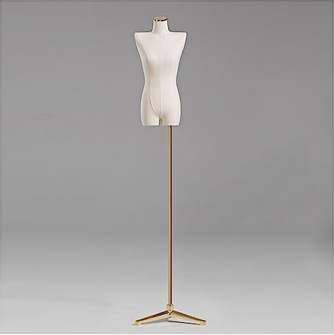 XPLKQXE Weibliche Schaufensterpuppe Torso Körper, Halblang Höhe Einstellbar Schneiderpuppe, Kleid Schmuck Schaufensterpuppen Torso (Farbe : White-E)