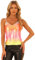 Allegra K Damen Festliches Oberteil Glitzer Top Spaghetti Party Club Camisole Pailletten Shirt Weiß Orange Blau M