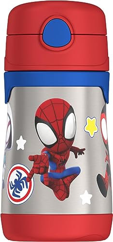 THERMOS Borraccia termica sottovuoto in acciaio inox, 283,5 g, Spidey and His Amazing Friends