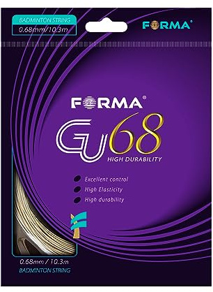 FORMA S.F. GU68 Badminton String 0.68mm 10.3m Strong Durability Good Elasticity (White)