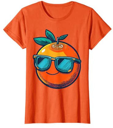 Orange mit Sonnenbrille T-Shirt
