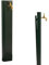 Fontana da giardino, per esterno. Fontanella a colonna moderna, colore verde, in acciaio. Rubinetto in ottone, flessibile, raccordo e ciottoli Compresi. Altezza 1mt (VERDE, SENZA BASE)