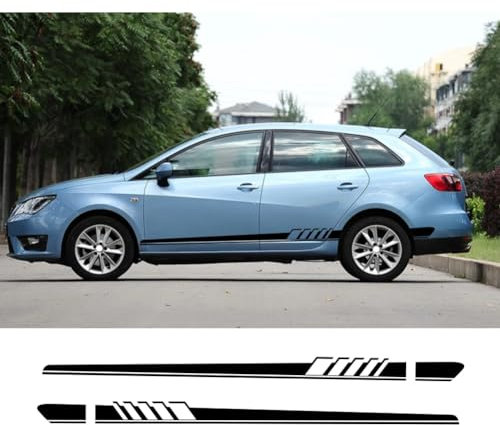2PCS Autotür Seitenstreifen Aufkleber, für Seat Leon MK3 MK2 Ibiza 6J 6L FR Ateca Arona Vinyl Film Decals Tuning Auto Zubehör