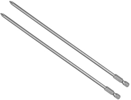 CoCud Phillips Cross Screwdriver Bits, 4.5PH1 200mm Long 1/4 Hex Shank, S2 Magnetic Phillips Drill Bit - (Applications: for Power Impact Driver), 2-Pieces