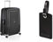 Samsonite S'Cure - Spinner M Koffer, 69 cm, 79 L, Schwarz (Black) & Global Travel Accessories, Rechteckiger Gepäckanhänger, 10 cm