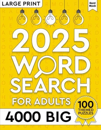4000 Big Word Search for Adults Large Print (100 Themed Puzzles): Relaxing & Anti Eye-Strain Word Find Puzzle Book for Adults & Seniors- Perfect Gift ... Current Decade (Word Hunt Gift Books, Band 1)