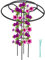 PATIKIL Garten Spalier für Kletterpflanzen Draußen 105cm Vertikal Metall Schirm Pflanzen Spalier Turm Rahmen für Rebe Gemüse Obst Blumen Unterstützung Indoor Schwarz